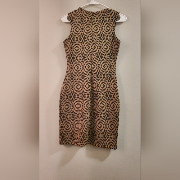 Bailey Blue Patterned Midi Zippered Back Dress (S) - Picture 4 of 8